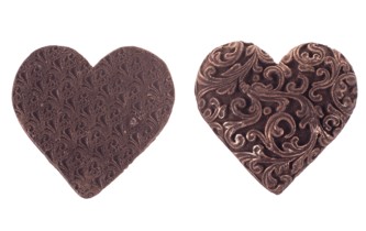 Шоколадное сердце из двух частей